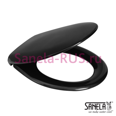Черное пластмассовое сиденье для унитаза SLZN 31 арт: 95310 Sanela Чехия (фото, схема)
