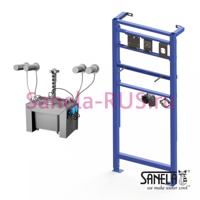 Комплект SLZN 83ER4 (4 дозатора, бачок 6л, рама) арт: 85814 Sanela Чехия (фото, схема)