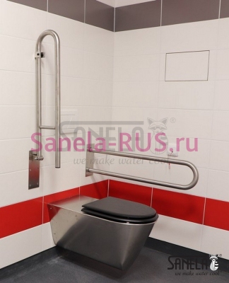 Нержавеющий откидной поручень SLZM 03SDX арт: 49037 Sanela Чехия (фото, схема) Нержавеющий откидной поручень SLZM 03SDX арт: 49037 Sanela Чехия (фото, схема)