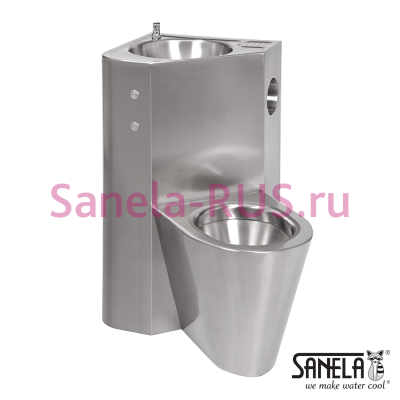 Угловой унитаз направо с умывальником и пьезо кнопками SLWN 08PP арт: 94085 Sanela Чехия (фото, схема) Угловой унитаз направо с умывальником и пьезо кнопками SLWN 08PP арт: 94085 Sanela Чехия (фото, схема)