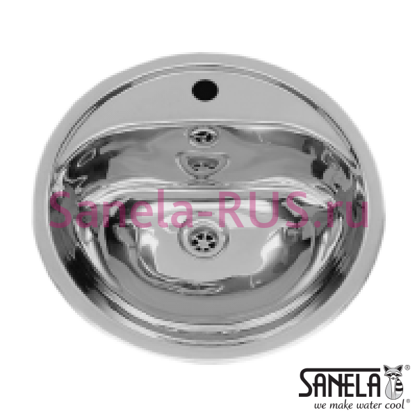 Нержавеющая овальная встраиваемая раковина SLUN 32X