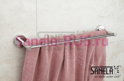 Нержавеющий двойной полотенцедержатель SLZD 10 арт: 62100 Sanela Чехия (фото, схема)